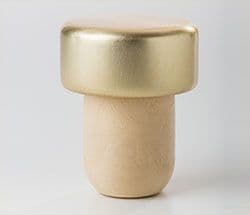 Professional Quality Aluminium Synthetic Corks Gold (25s)