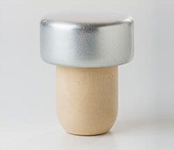 Professional Quality Aluminium Synthetic Corks Silver (25s)