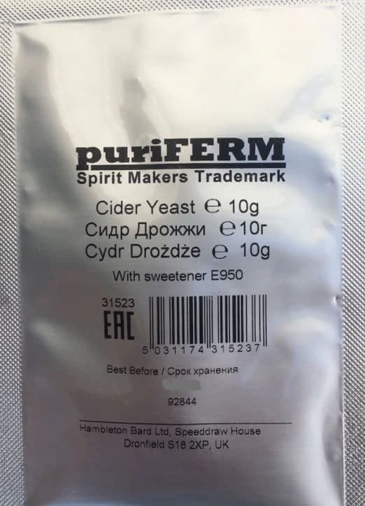 Puriferm Wine Yeast 10 grams - Apple