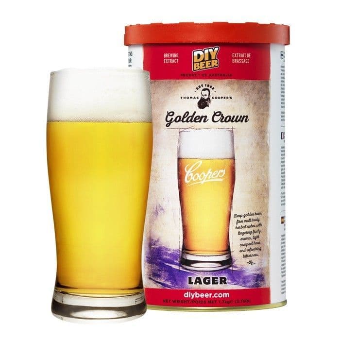 Thomas Coopers Golden Crown Lager 1.7 Kg Homebrew Beer Kit