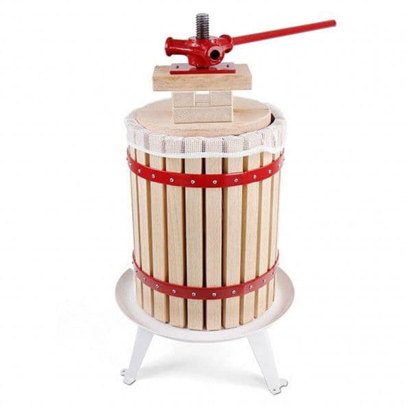 Vinoferm Fruit Press Wooden Basket 18 Litre