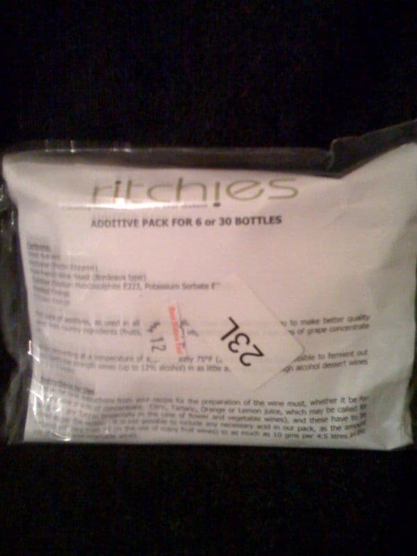 Additive Pack Wine Additive Pack