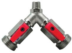 Y-piece With 2 Outputs And CO2 Stop-taps