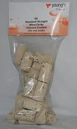 Young's Straight Corks Delux (Pack of 25 No Soak Corks)