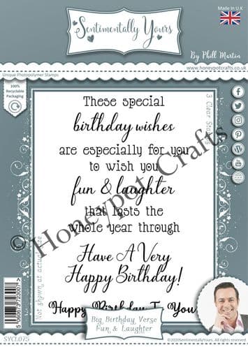 A6 Big Birthday Verse - Fun & Laughter