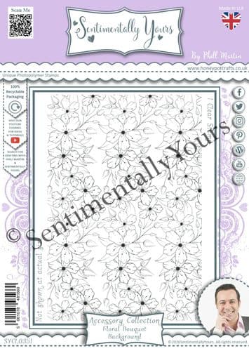 Accessory Collection -  Floral Bouquet A6 Background Stamp