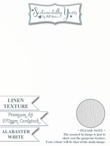 Alabaster White Premium LINEN Texture Cardstock