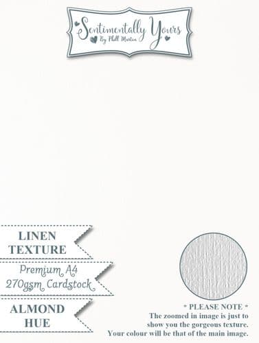 Almond Hue Premium LINEN Texture Cardstock