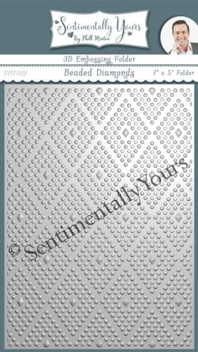 Beaded Diamonds 7x5 3D Embossing Folder
