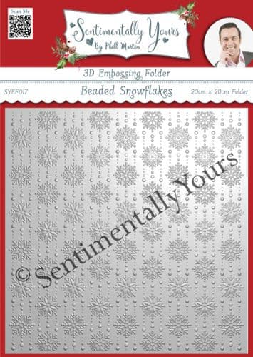 Beaded Snowflakes 8x8 3D Embossing Folder
