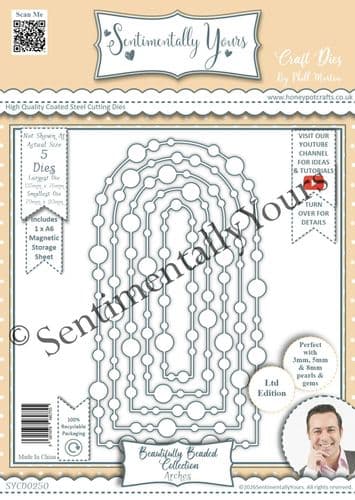 Beautifully Beaded Arches A6 Die Set  EXCLUSIVE