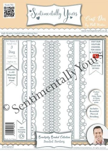 Beautifully Beaded Borders A5 Die Set