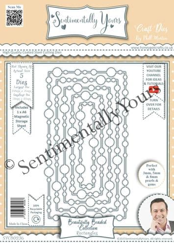 Beautifully Beaded Rectangle A6 Die Set