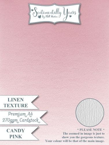 Candy Pink Premium LINEN Texture Cardstock