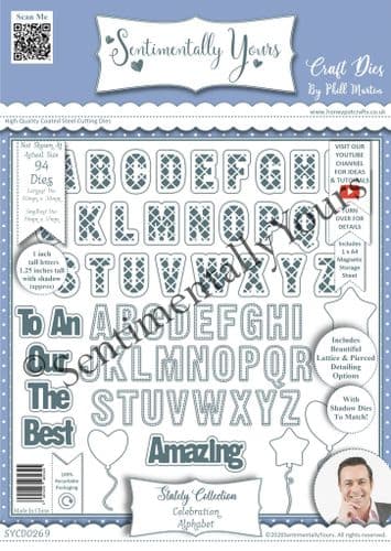 Celebration Alphabet A4 Die Set