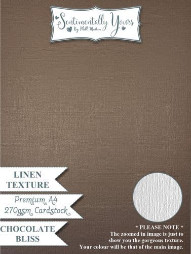 Chocolate Bliss Premium LINEN Texture Cardstock