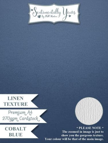 Cobalt Blue Premium LINEN Texture Cardstock