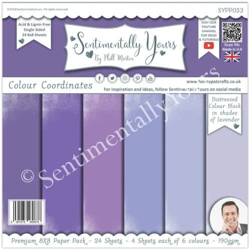 Colour Coordinates 8x8 Paper Pack Lavender Tones - BLOCK Lavender