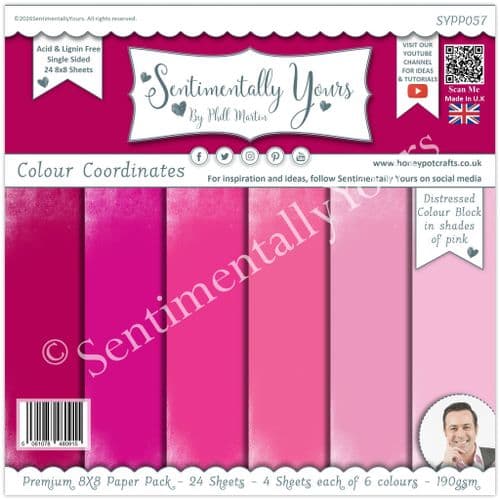 Colour Coordinates 8x8 Paper Pack Pink Tones - BLOCK Pink