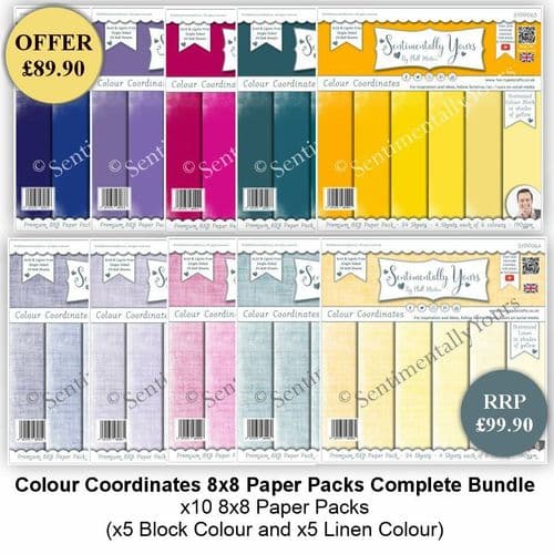Colour Coordinates 8x8 Paper Packs - Series 1 Complete Bundle
