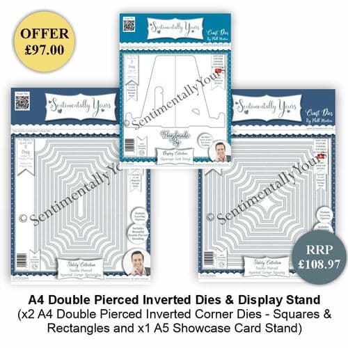 Double Pierced Inverted A4 Dies & Showcase Card Stand Bundle