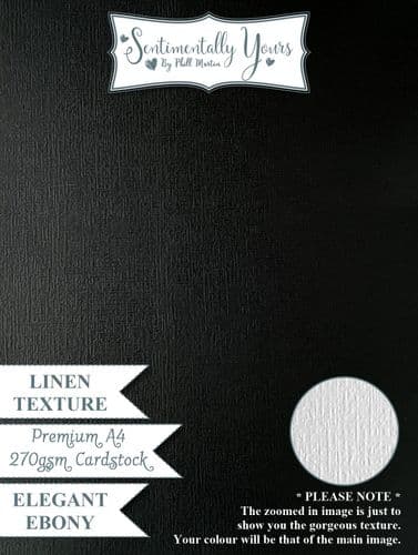 Elegant Ebony Premium LINEN Texture Cardstock
