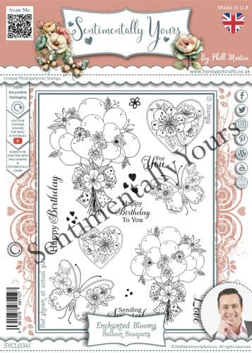 Enchanted Blooms Balloon Bouquets A5 Stamp Set