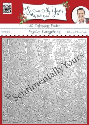Festive Poinsettias 8x8 3D Embossing Folders