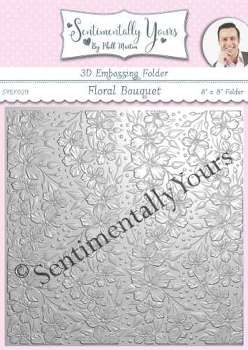 Floral Bouquet 8x8 3D Embossing Folder