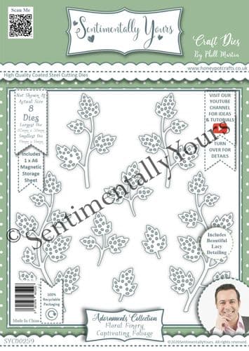 Floral Finery - Captivating Foliage A6 Die Set
