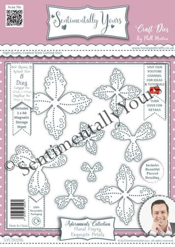 Floral Finery - Exquisite Petals A6 Die Set