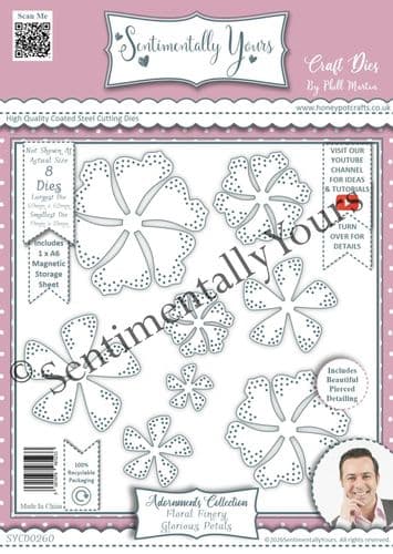 Floral Finery - Glorious Petals A6 Die Set