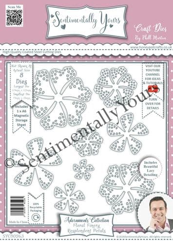 Floral Finery - Resplendent Petals A6 Die Set