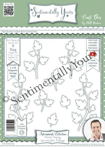 Floral Finery - Spectacular Foliage A6 Die Set