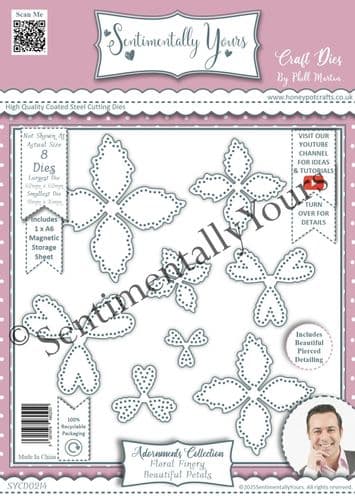 Floral Finey - Beautiful Petals A6 Die Set