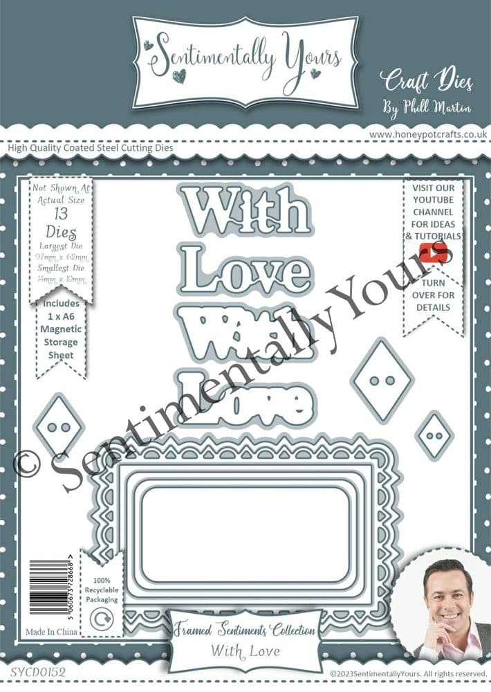Framed Sentiments - With Love Die Set