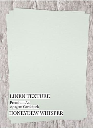 Honeydew Whisper Premium LINEN Texture Cardstock