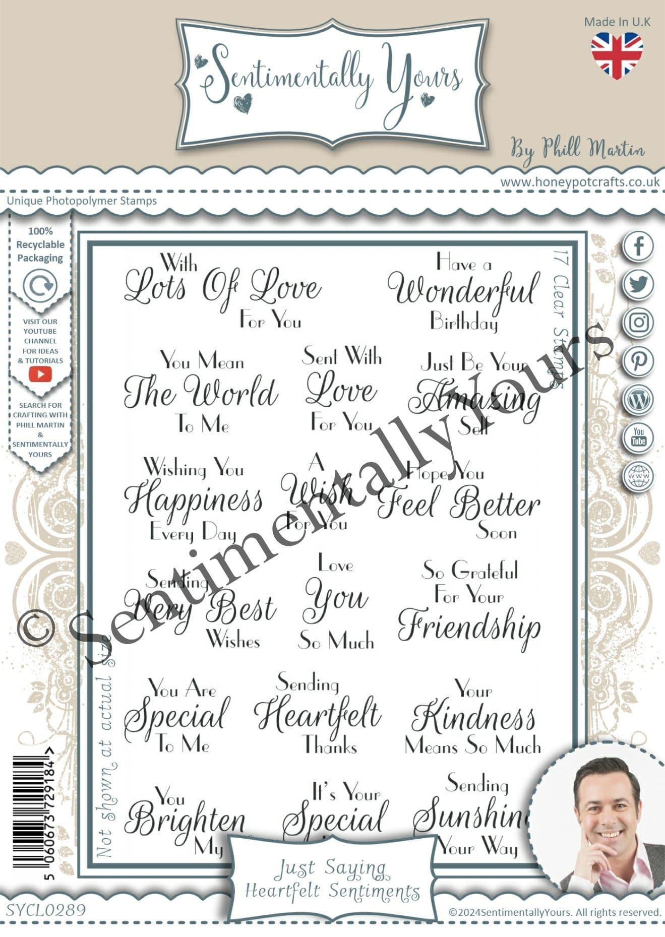 Just Saying - Heartfelt Sentiments A6 Stamp Set