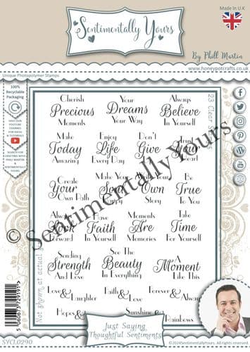 Libatious Sentiments Just Saying - Thoughtful Sentiments A6 Stamp Set