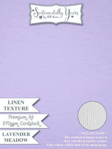 Lavender Meadow Premium LINEN Texture Cardstock