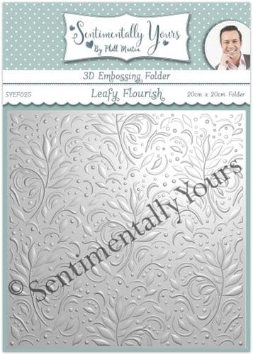 Leafy Flourish 8x8 3D Embossing Folder