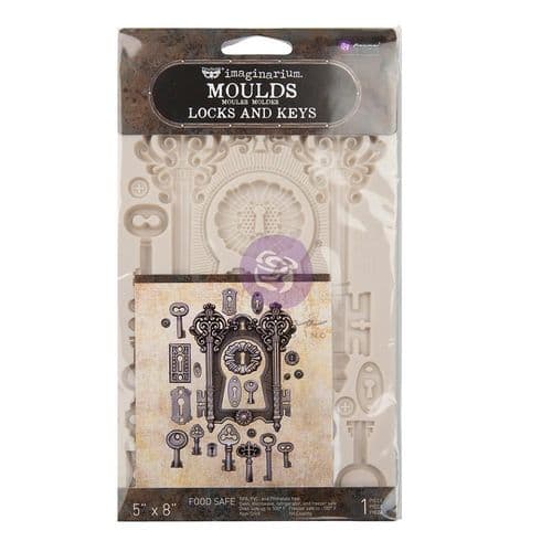 Locks & Keys 5" x 8" Silicone Mould by Finnabair