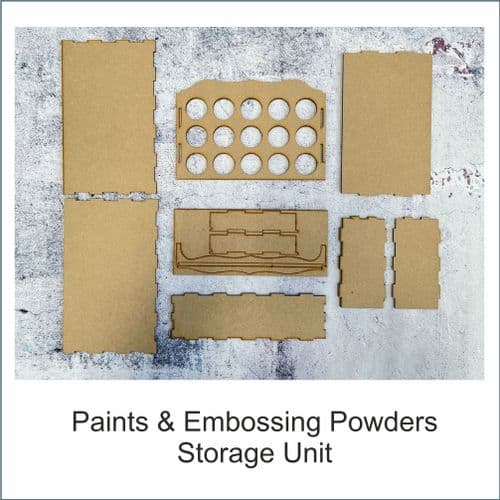 MDF Paints & Embossing Powders Storage Unit