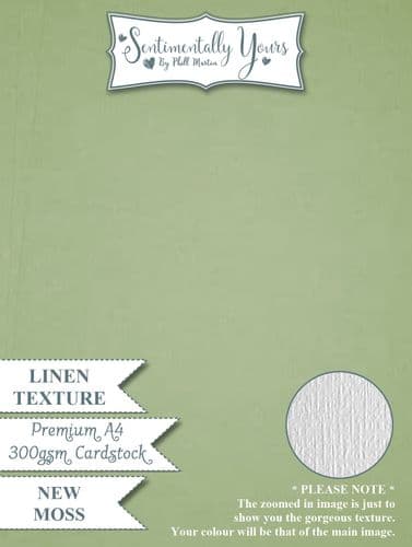 New Moss Premium LINEN Texture Cardstock