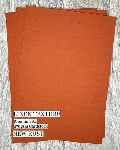 New Rust Premium LINEN Texture Cardstock