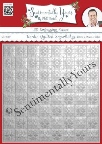 Nordic Quilted Snowflakes  8x8 3D Embossing Folder