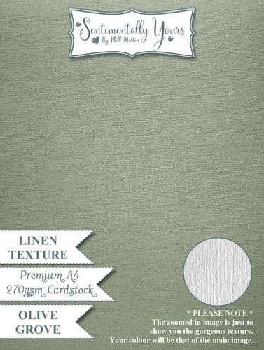 Olive Grove Premium LINEN Texture Cardstock