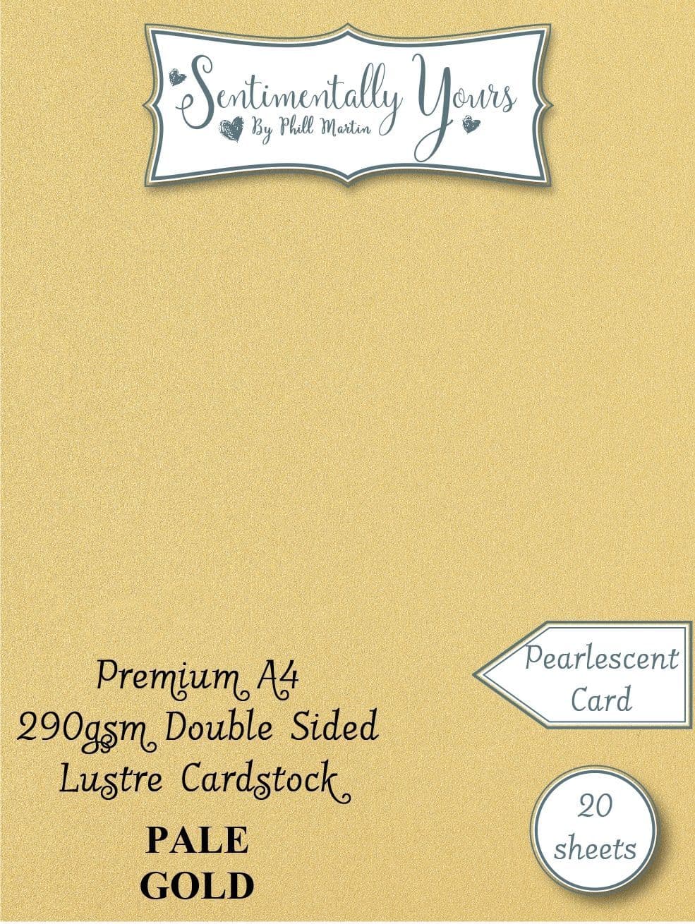 Pale Card Pale Gold Lustre CARD