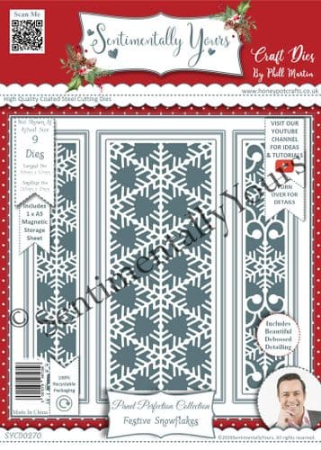 Panel Perfection Festive Snowflakes A5 Die Set