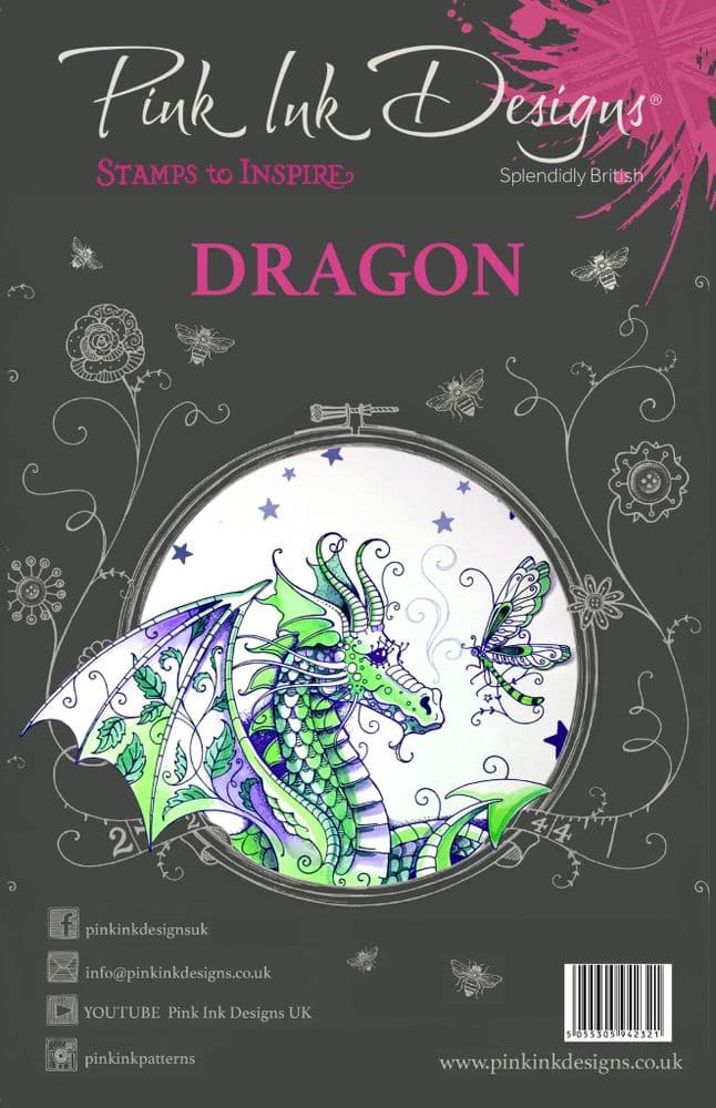 Pink Ink Designs A5 Stamp Set - Dragon